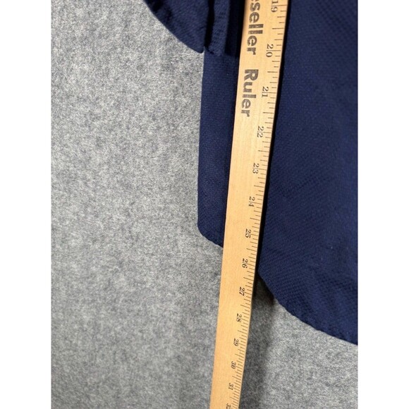 Banana Republic Top Women Small Blue Off The Shoulder Cotton Career Office - Picture 6 of 8